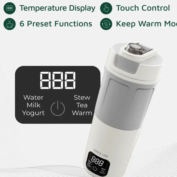 کتری برقی گرین لاین مدل GNKTLNGEKWH گنجایش 0.6 لیتر