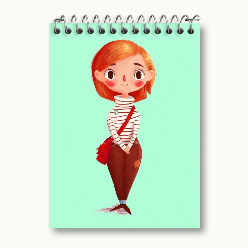 دفتر یادداشت 50 برگ خندالو مدل دخترانه فانتزی کد 25742