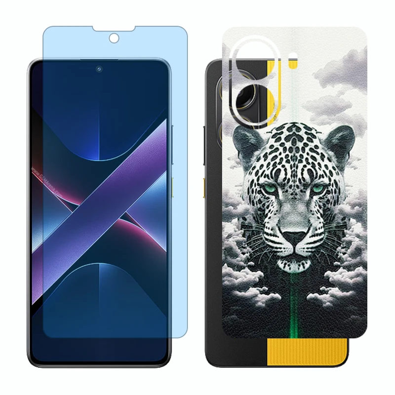 محافظ صفحه نمایش مات آنتی بلو گلس مدل Together مناسب برای گوشی موبایل شیائومی Poco X7 Pro به همراه برچسب پوششی پشت گوشی