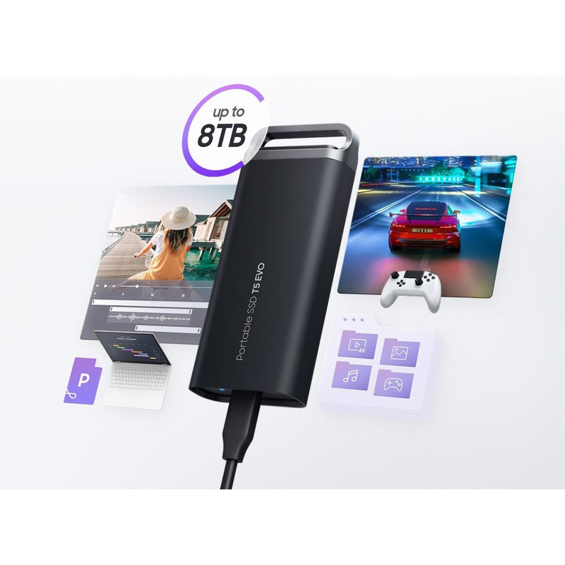 اس اس دی اکسترنال سامسونگ مدل Portable SSD T5 EVO ظرفیت چهار ترابایت
