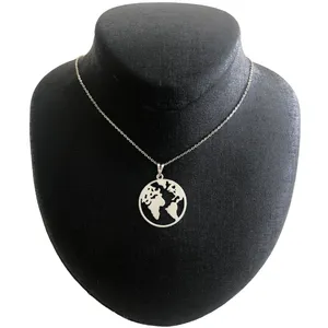 گردنبند نقره زنانه مدل کره زمین کد G-61