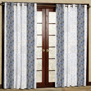 پرده مدل هازان پانچی کد D 110L  سایز 140x200 سانتی متر