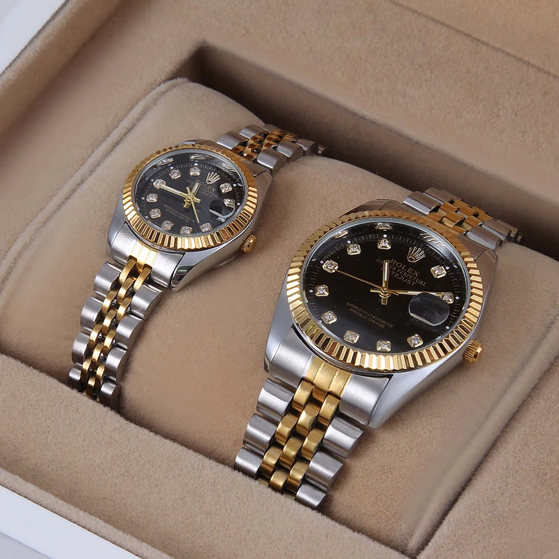 عکس شماره 6 : ست ساعت مچی عقربه ای زنانه و مردانه کد whw_257