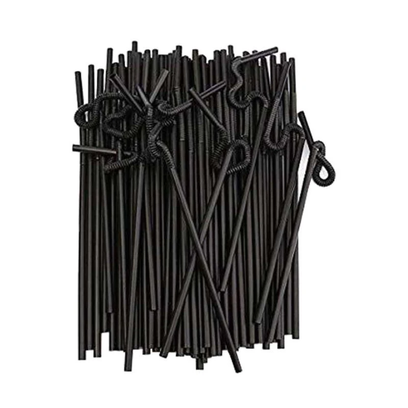 نی نوشیدنی یکبار مصرف پیکنیک مدل مارپیچ بسته 100 عددی