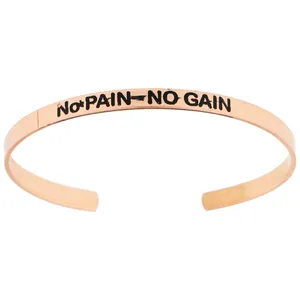 دستبند طرح no pain no gain مدل 15493