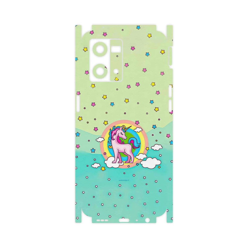 برچسب پوششی ماهوت مدل Rainbow unicorn adventure-FullSkin مناسب برای گوشی موبایل اپو Reno 8 4G