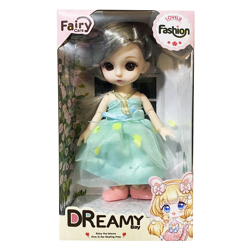 عروسک مدل چشم تیله ای طرح DREAMY کد 6637 ارتفاع 15 سانتی متر