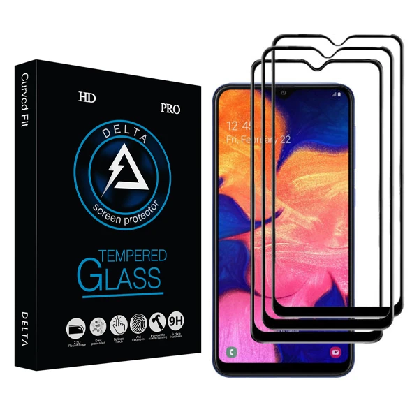 محافظ صفحه نمایش سرامیکی دلتا مدل PRO مناسب برای گوشی موبایل سامسونگ Galaxy A30 بسته سه عددی