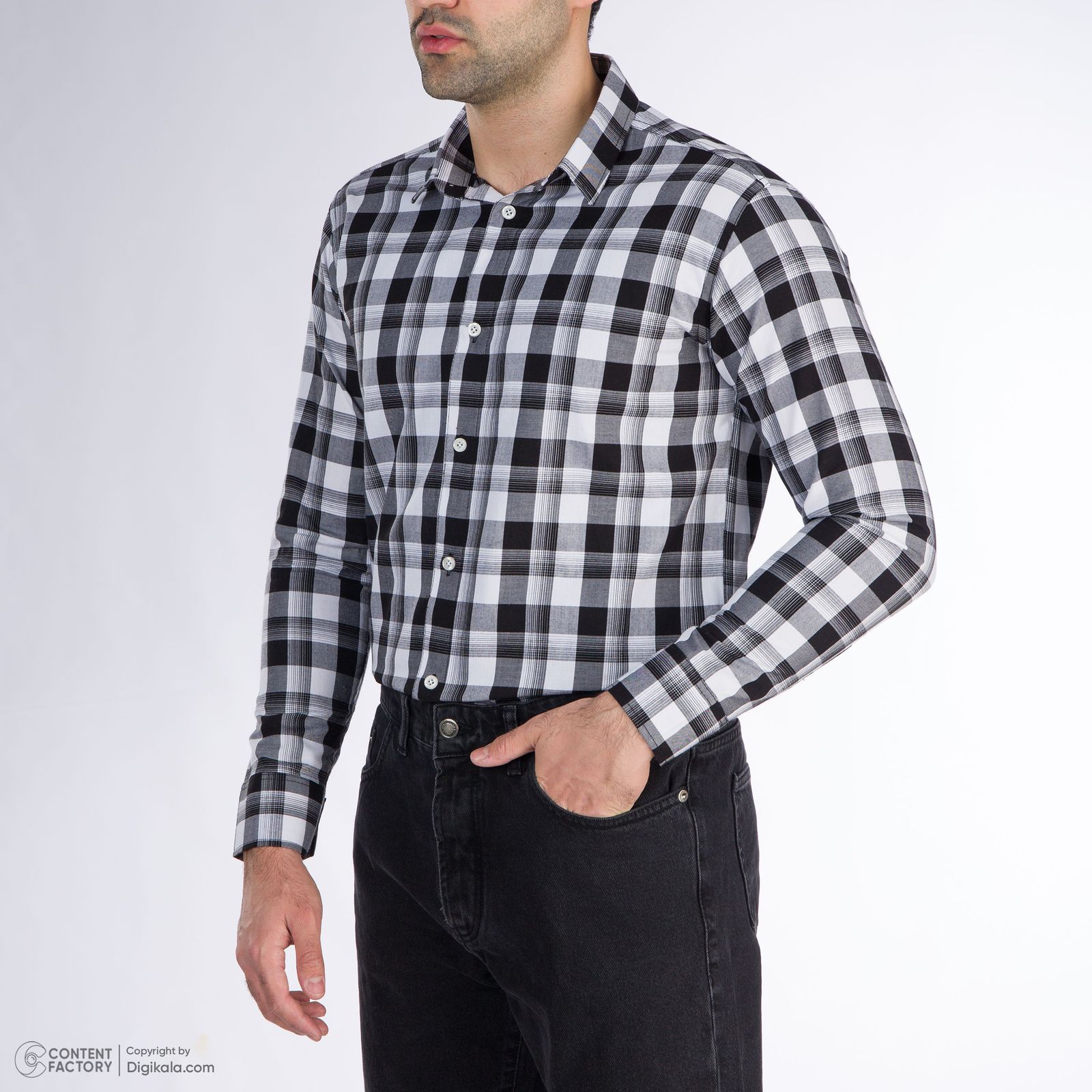 پیراهن آستین بلند مردانه باینت مدل 2261701-99 -  - 9