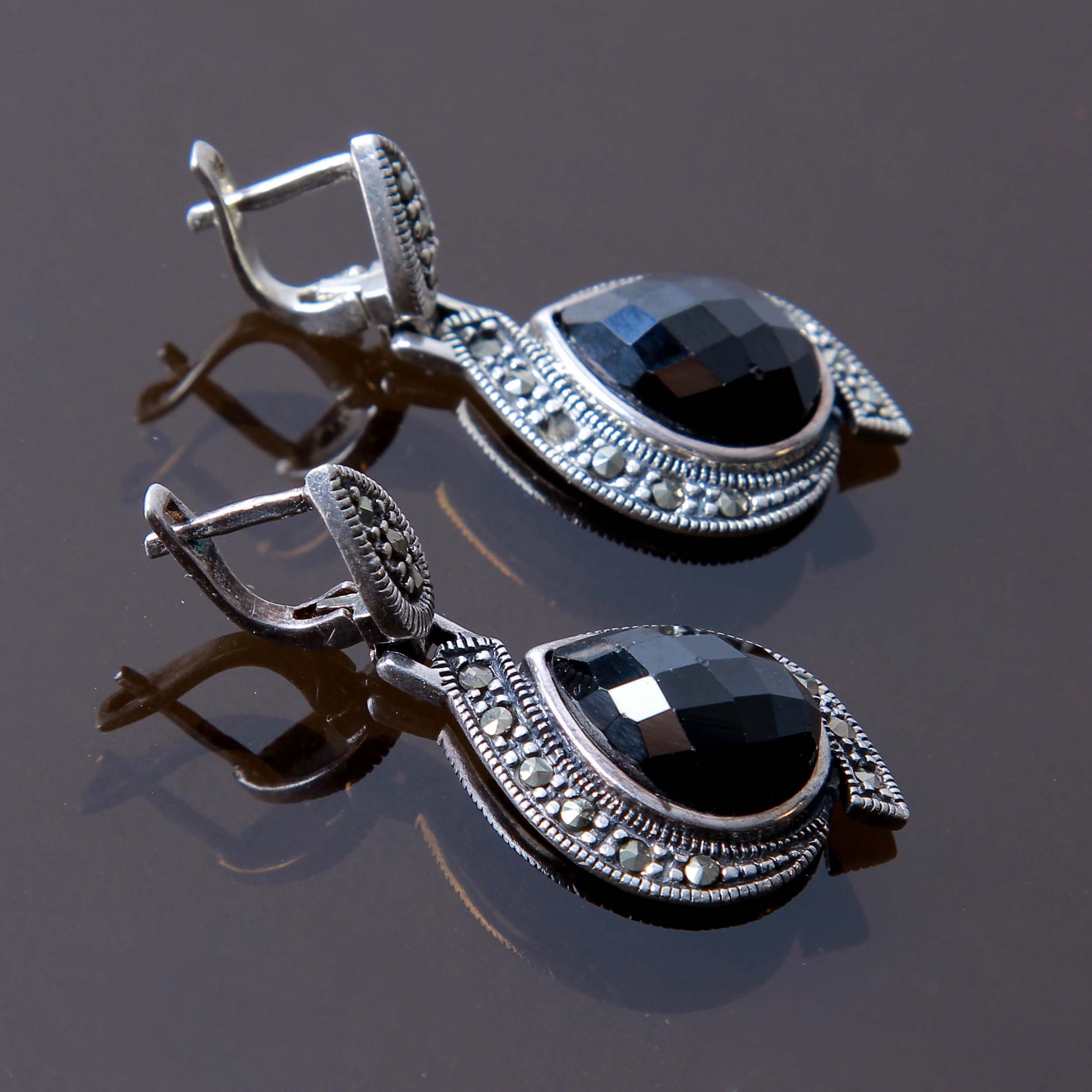 گوشواره نقره زنانه بازرگانی میلادی کد GZN_199