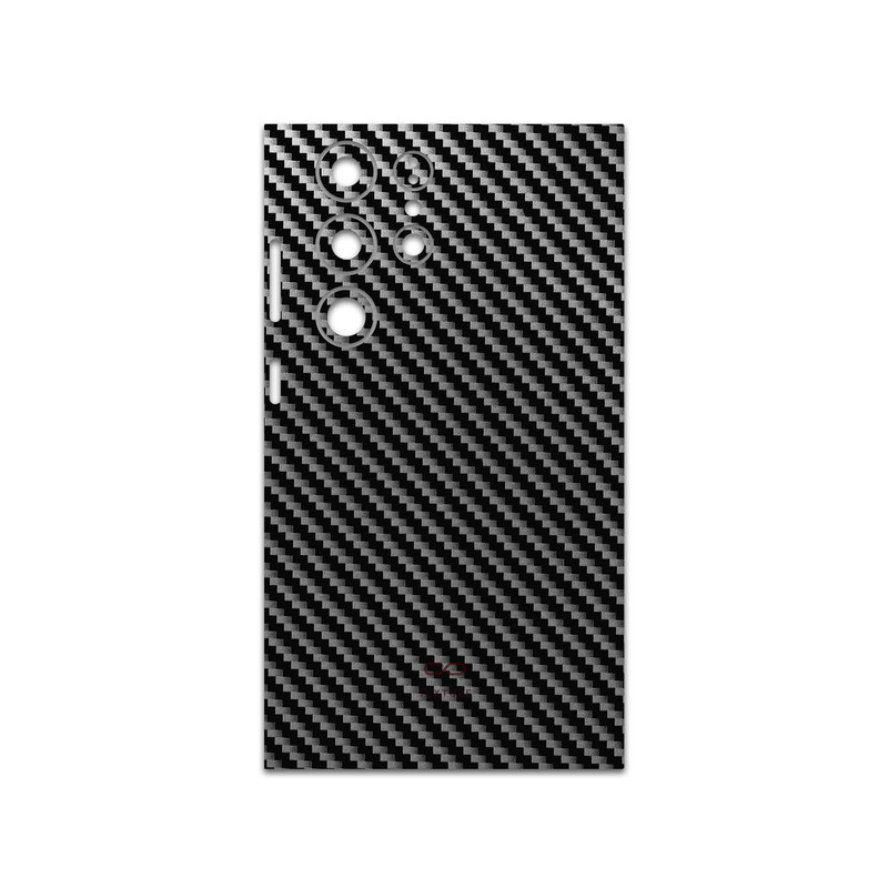 برچسب پوششی ماهوت مدل Glossy-Silver-Fiber مناسب برای گوشی موبایل سامسونگ Galaxy S23 Ultra