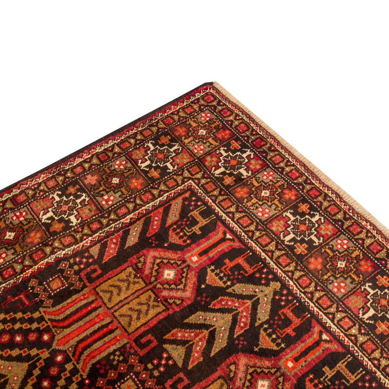 فرش دستبافت دو و نیم متری طرح نقشه بلوچ  کد 42.4893