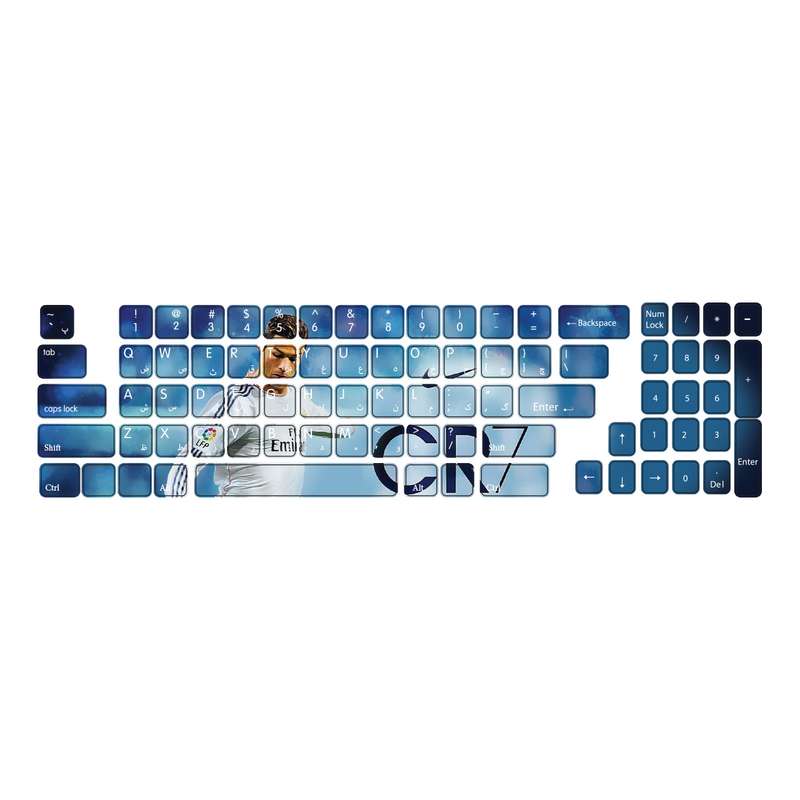 برچسب حروف فارسی کیبورد گراسیپا طرح CR7 کد 102