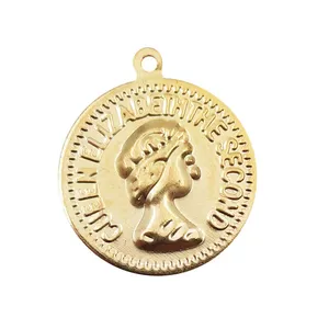 آویز دستبند طرح سکه الیزابت کد AD-PS12 مجموعه 100 عددی