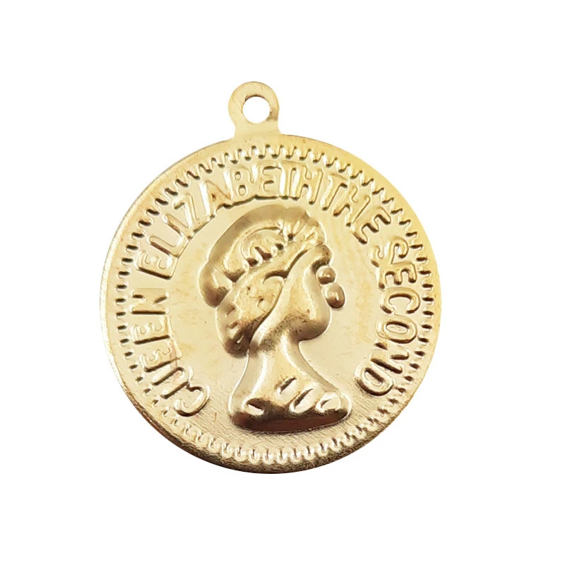 آویز دستبند طرح سکه الیزابت کد AD-PS12 مجموعه 100 عددی