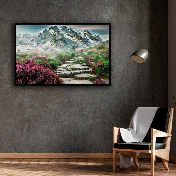 تابلو نوری بکلیت طرح منظره طبیعت کوهستانی مدل B-D1774