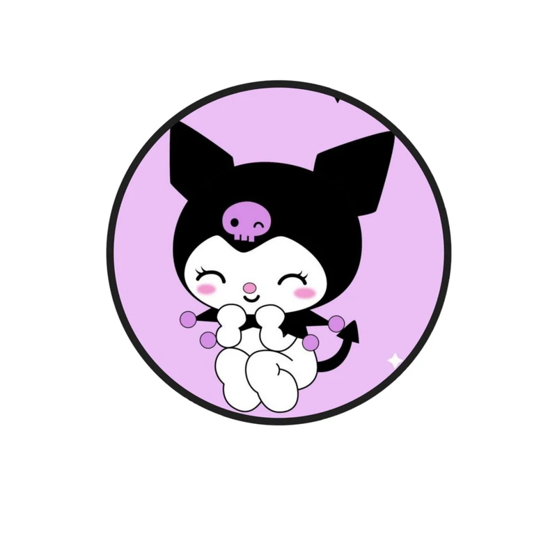 استیکر پارچه و لباس پاد آفرین مدل کارتونی کورومی kuromi کد 141