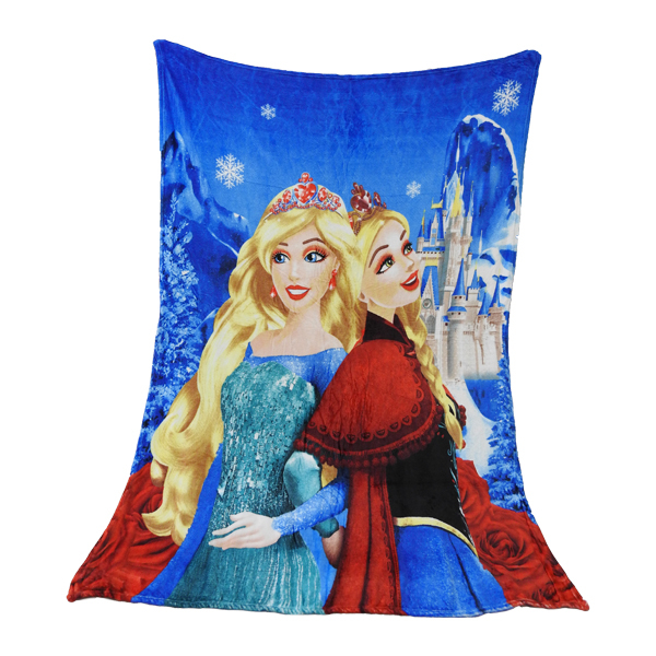 پتو مسافرتی تی جی اچ طرح السا و آنا سایز 220x160 سانتی متر