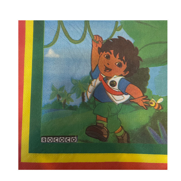  دستمال سفره روکوکو طرح دورا کد 2 مجموعه 10 عددی