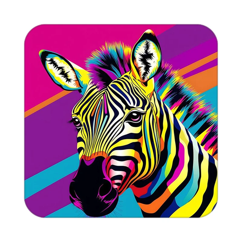 زیر لیوانی کاکتی طرح حیوانات رنگی مدل mp25428