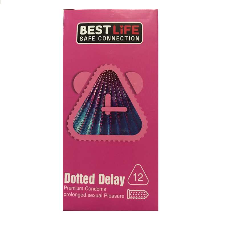 کاندوم بست لایف مدل Dotted Delay بسته 12 عددی