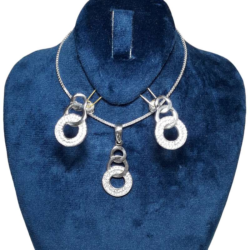 نیم ست نقره زنانه مدل 78