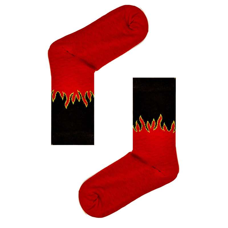 جوراب مدل آپتیمیست طرح آتش