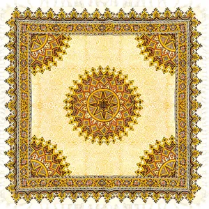 رومیزی قلمکار طرح ترنج مدل چهار نفره کد 100100-5