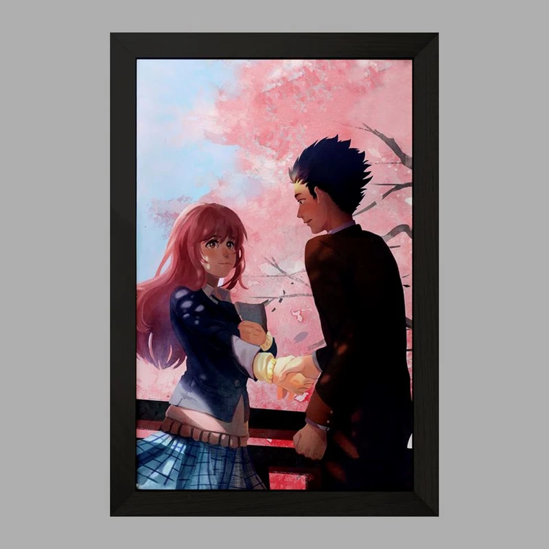 تابلو خندالو مدل شوکو نیشیمیا و شویا ایشیدا انیمه سایلنت ویس A Silent Voice  کد 15823
