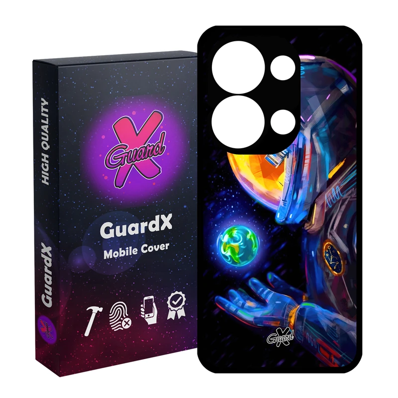 کاور گارد ایکس طرح فضانورد مدل Glass10496 مناسب برای گوشی موبایل شیائومی Redmi Note 13 Pro 4G / Poco M6 Pro 4G