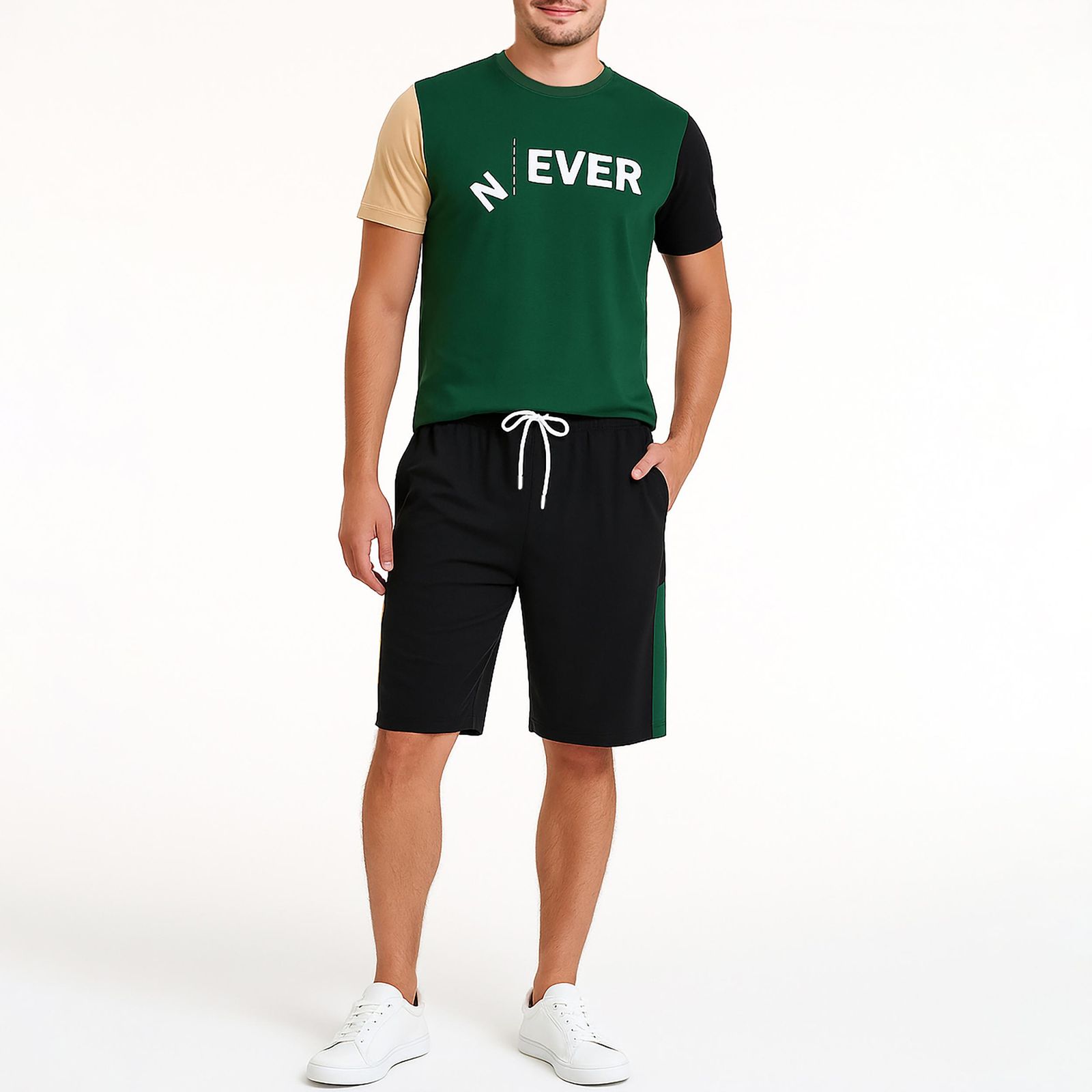 ست تی شرت و شلوارک مردانه مادر مدل دایان کد 486512 - - 27