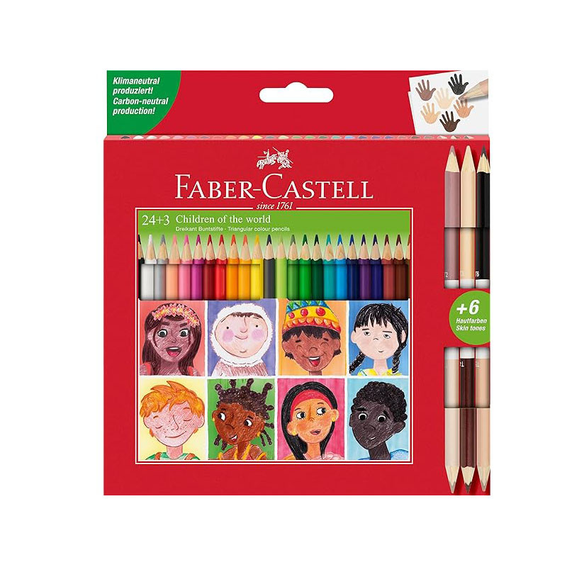 مداد رنگی 27 رنگ فابر کاستل مدل Triangular Pencil کد 83094