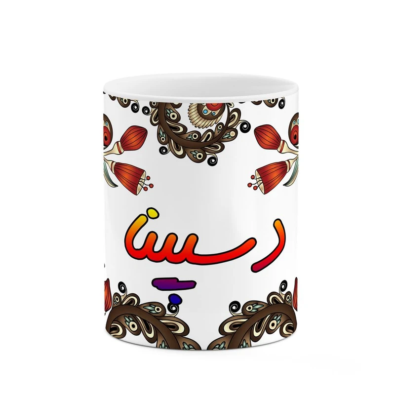 ماگ کاکتی مدل اسم دسپینا طرح سنتی گل و بته کد mgh44992