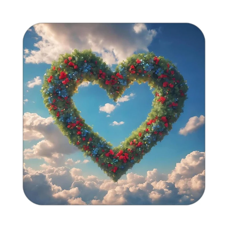 زیر لیوانی کاکتی مدل عاشقانه کد mp13788