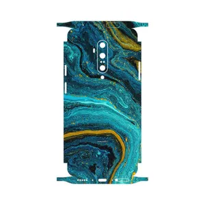 MAHOOT Turquoise marblewith golden streaks-FullSkin Cover Sticker for OnePlus 7T Pro