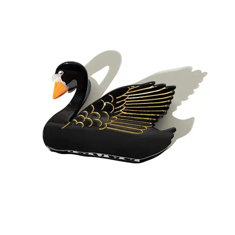 کلیپس مو زنانه مدل قو کریستالی کد G_Lnd_1438