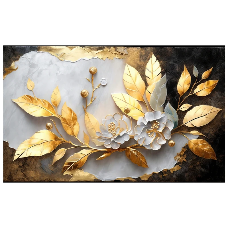 فرش پارچه‌ای مدل فرشینه طرح گل و برگ کد AR3059183