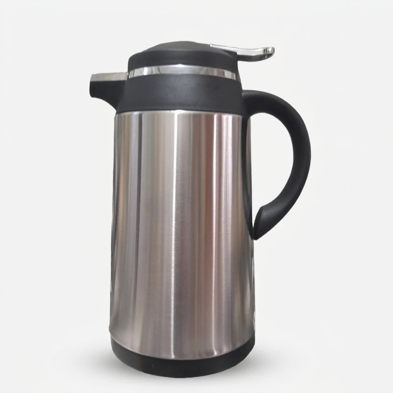 فلاکس مدل شیشه ای طرح استیل گنجایش 1 لیتر