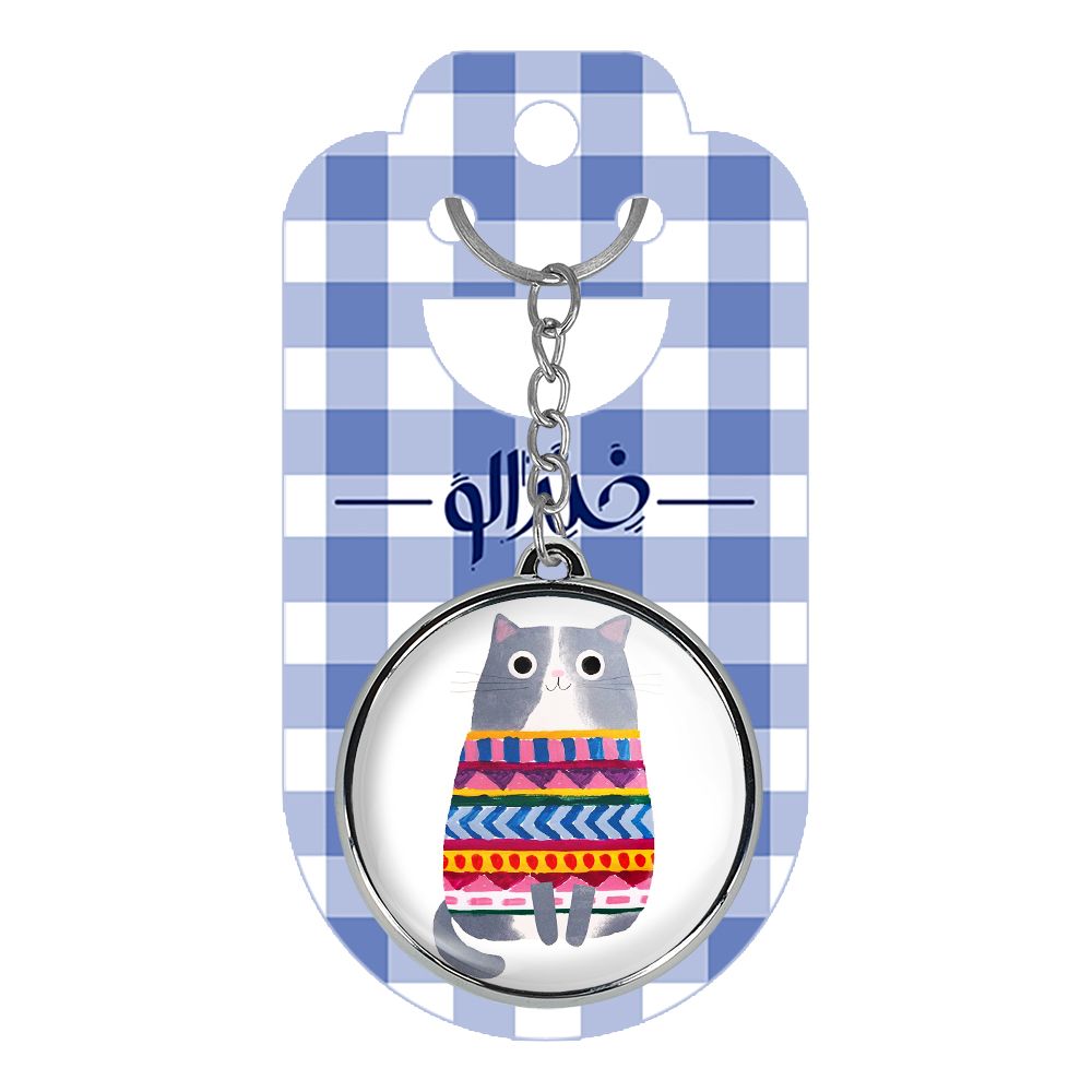 جاکلیدی خندالو طرح گربه مدل دوطرفه کد 52155216 -  - 4