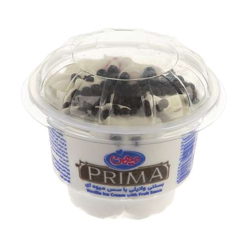 بستنی وانیلی با سس میوه ای میهن - 170 میلی لیتر