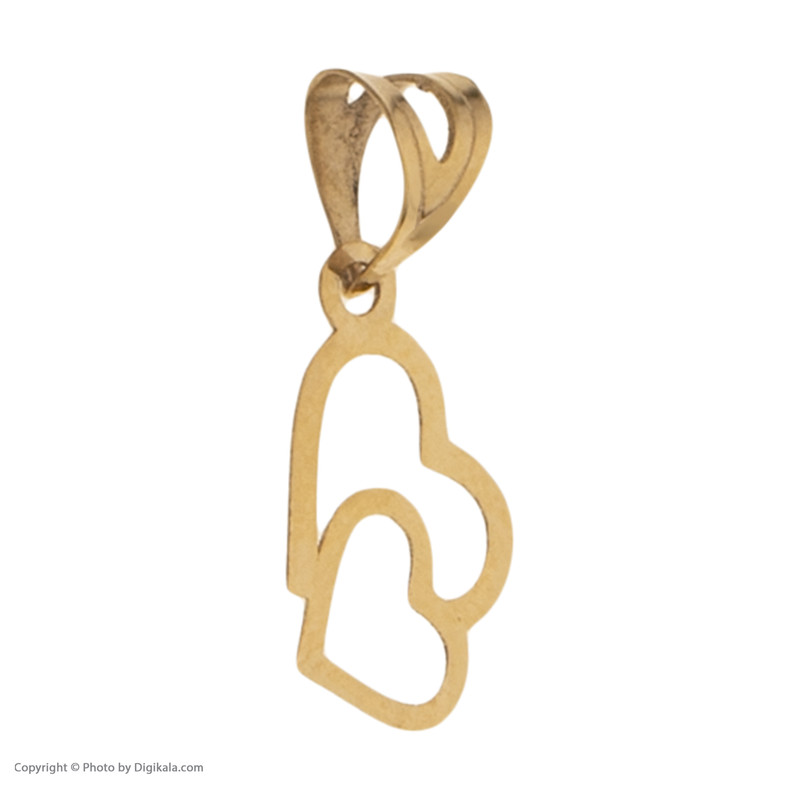 آویز گردنبند طلا 18 عیار زنانه مایا ماهک مدل MM1481 طرح دو قلب