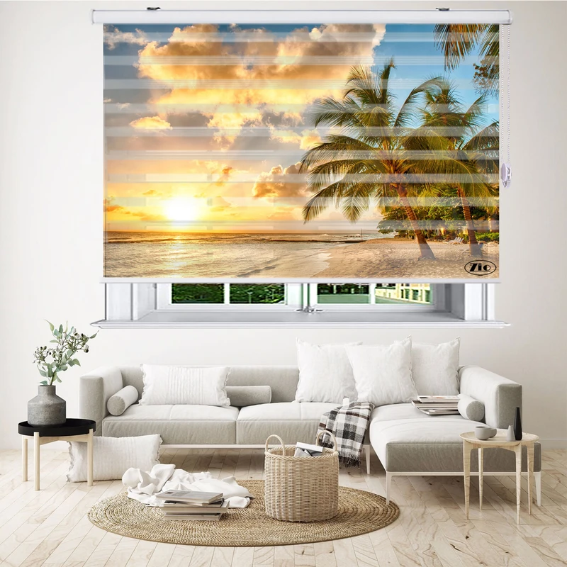  پرده زبرا زیو مدل L5073 سایز 100x200 سانتی متر