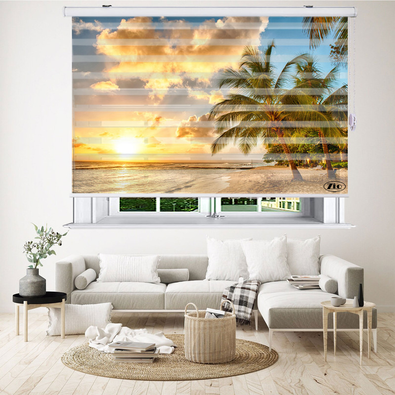  پرده زبرا زیو مدل L5073 سایز 100x280 سانتی متر