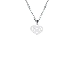 گردنبند نقره زنانه هایکا مدل قلب و پروانه کد n.ha2-22
