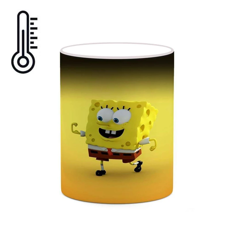 ماگ حرارتی کاکتی مدل کارتون باب اسفنجی کد mgh23499