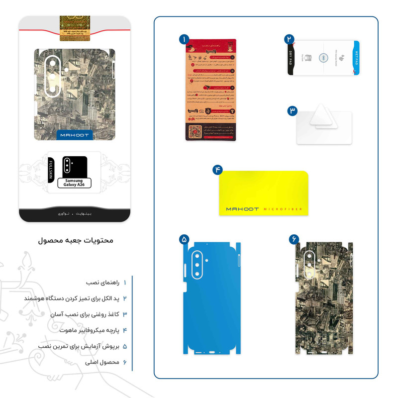 برچسب پوششی ماهوت مدل Collage of Skyscraper-FullSkin مناسب برای گوشی موبایل سامسونگ Galaxy A26