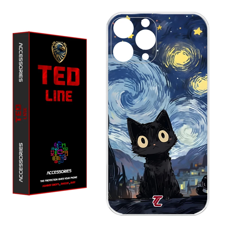 کاور تدلاین طرح گربه سیاه کد 1147 مناسب برای گوشی موبایل اپل Iphone 11 Pro Max