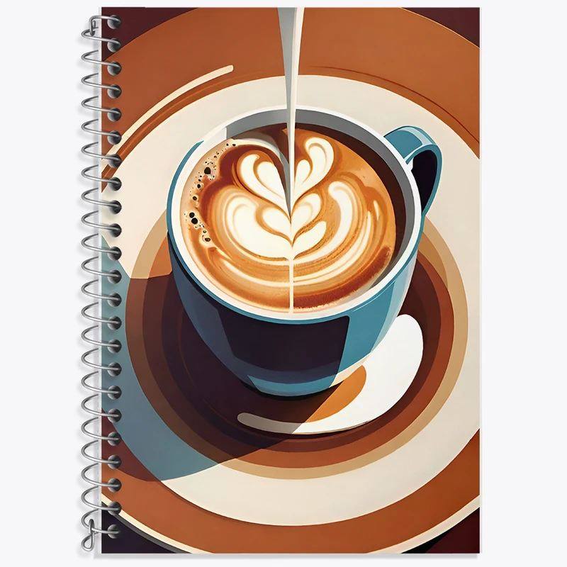 دفتر لغت 50 برگ خندالو طرح فنجان قهوه کد F6795