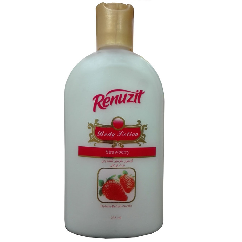 لوسیون بدن رینوزیت مدل strawberry حجم 235 میلی لیتر