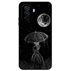 Megafone Girl and Moon 1369 Cover For Huawei Nova Y70